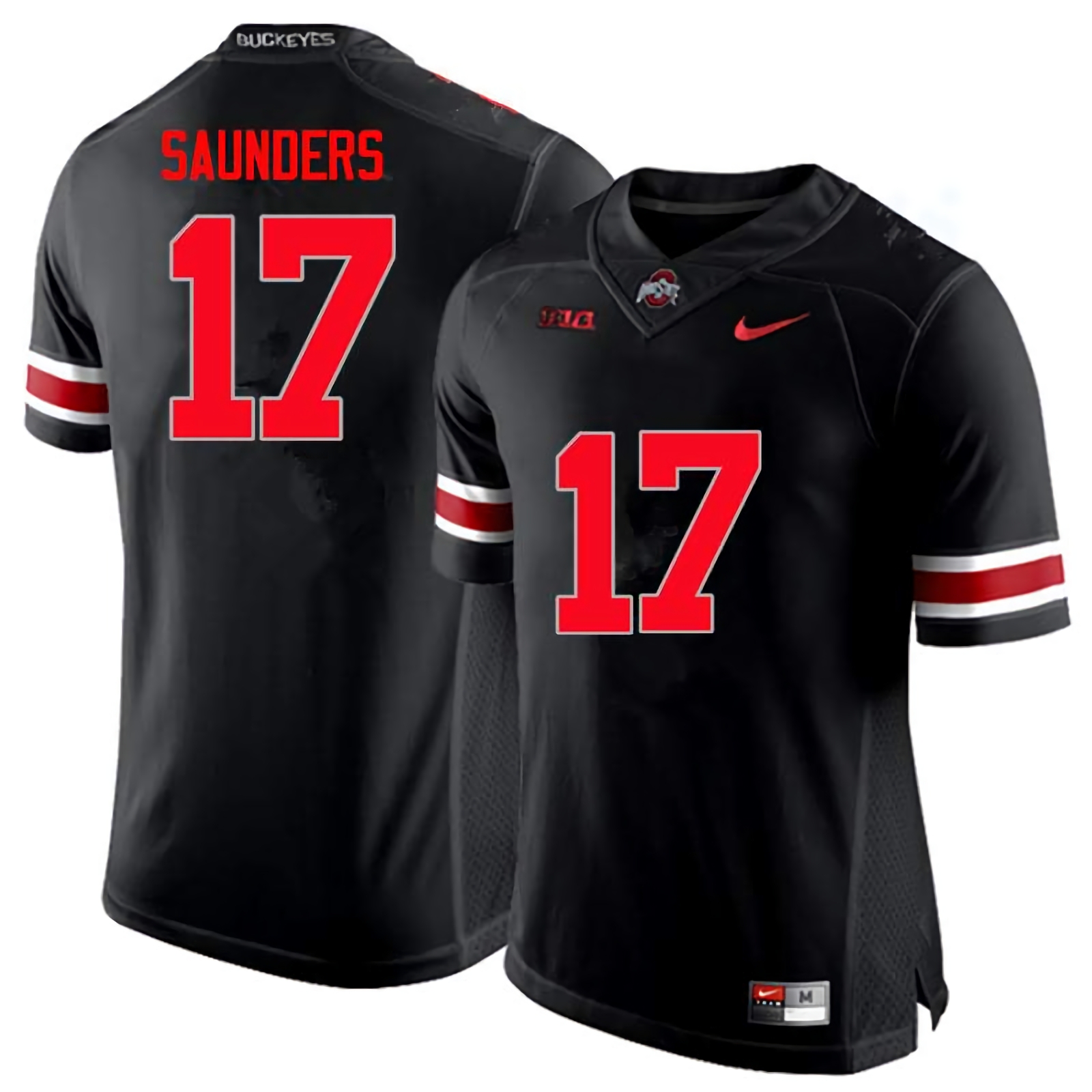 C.J. Saunders Ohio State Buckeyes Men's NCAA #17 Nike Black Limited College Stitched Football Jersey RCW5756JJ